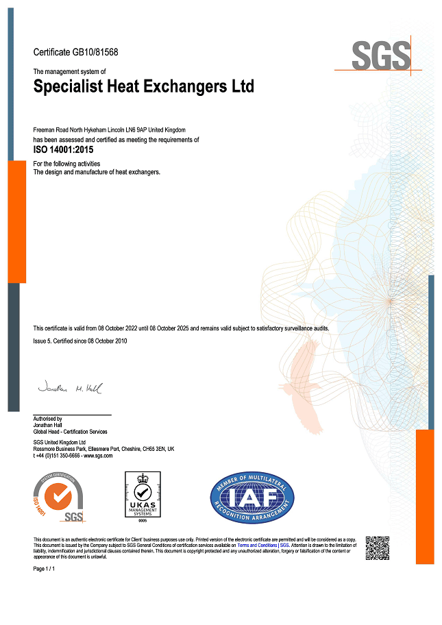ISO14001 Certificate Image